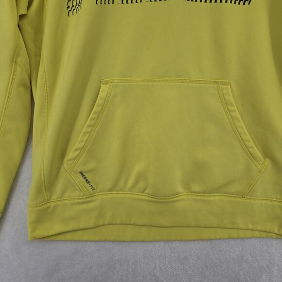 Nike Hoodie Mens Large Yellow Therma-Fit Pullover Sweatshirt Athletic 576894-700 - Picture 3 of 12